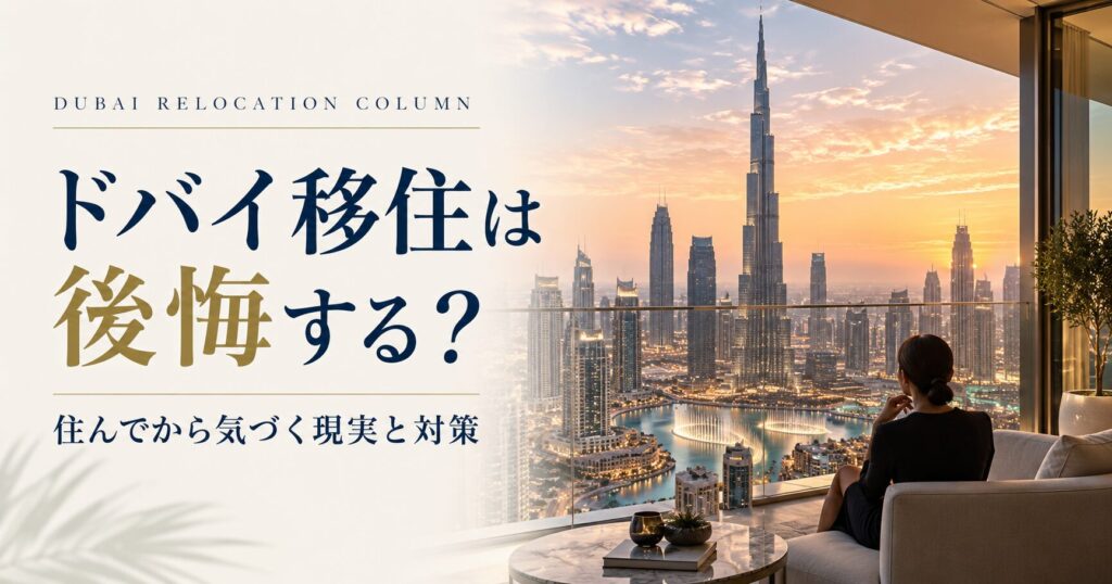 ドバイ移住で後悔するのはなぜ?住んでから気づく5つの理由と後悔しない始め方|ドバイ不動産のコラム