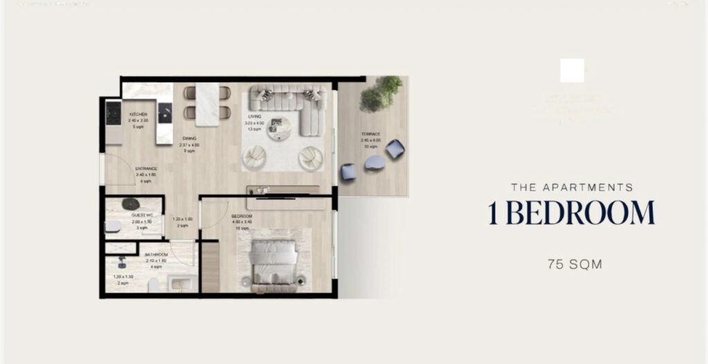 Manchester City Yas Residences の間取り