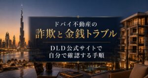 ドバイ不動産の詐欺と金銭トラブル｜DLD公式サイトで自分で確認する手順