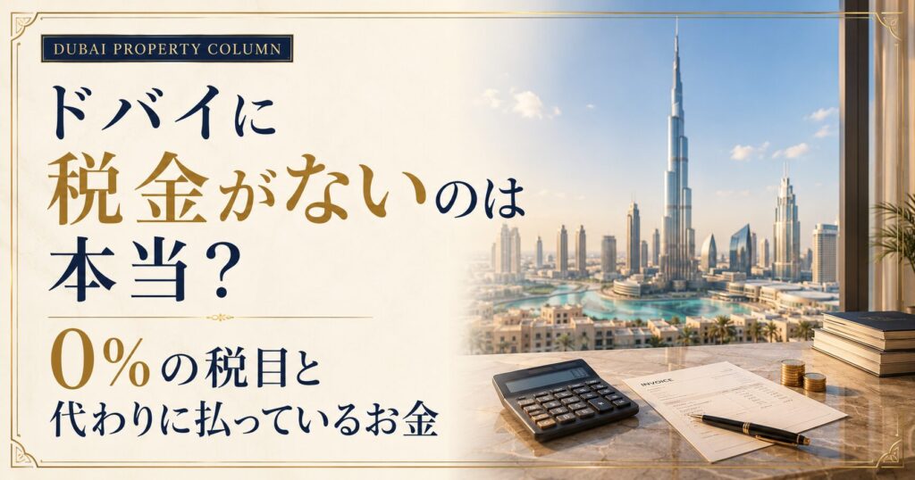 ドバイに税金がないのは本当?0%の税目と代わりに払っているお金|ドバイ不動産のコラム